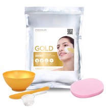 린제이 골드 모델링팩(고무팩)1kg+팩도구 3종+핑크해면, 단품, 단품