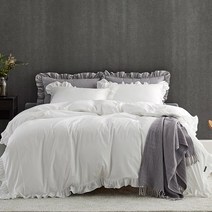 코튼 알러지케어 호텔침구 화이트 프릴 사계절 이불세트 신혼침구 SS Q K