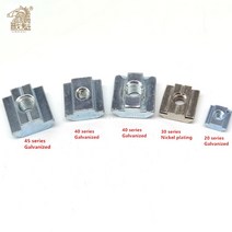 로크 너트 블록 스퀘어 트랙 슬라이딩 해머 패스너 알루미늄 프로파일, 4040-M8-20PCS