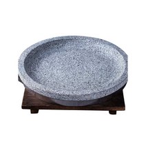 돌판 접시 주물팬 트레이 레스토랑 스톤 그릴, 돌솥 직경 24cm