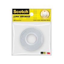 3M 스카치 양면 테이프 138 (18mmx10m), 1개
