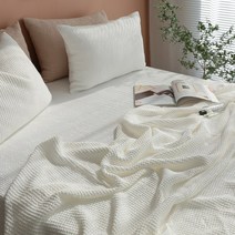 모달와플 홑이불 사계절이불 여름이불 쇼파커버 SS/Q/K -13color, 퀸&킹겸용 홑이불 단품, 화이트