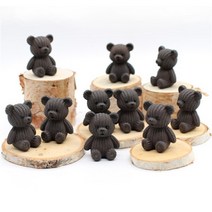 10Pcs 새로운 선물 공예품 장식품 귀여운 플라스틱 테디 베어 미니어처 요정 부활절 동물 정원 인형 장식 액세서리, FM001-5
