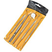 흡입기 낙엽 청소 에어 대형송풍기 전기송풍기 브로어 3/4/5 pcs/set 치과 미러 스테인레스 스틸 프로브 치아 관리 키트 도구, [03] 5pcs