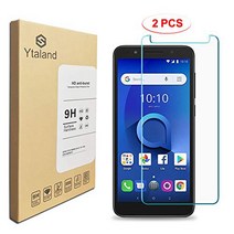 [2 Pack] Ytaland Screen Protector for Alcatel TCL LX A502DL /Alcatel 1X Evolve 5059R [ Anti-Fingerp, 1, Clear