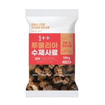 (무료배송)우리주 가수분해 투뿔리아 수제사료 100g, 연어(피부/눈건강)
