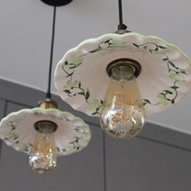 도자기 펜던트 조명 오브제 빈티지 식탁등 인테리어 주방 1등, 커피(전구미포함)