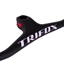 빠른 해외직구 TRIFOX 풀 카본 MTB 핸들바 일체형 산악 자전거 RHB200 3K 매트 블랙 -17 도 탄소 핸들바 스템, Red Stem-100mm_Length 800mm