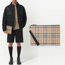 버버리 [버버리] 22FW 8057940 빈티지 체크 베이지 클러치백