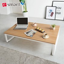스틸 좌식테이블 1200x600, 화이트-화이트다리