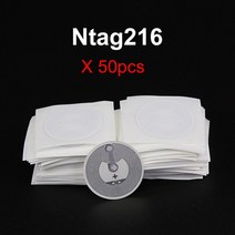 rfid복사기 태그 100pcs Ntag213 NFC 13.56MHz ISO14443A 스티커 NTAG216 전화 사용 가능 접착 라벨 10/ 50pcs RFID 키 토큰, [05] 50PCS Ntag216
