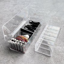 8칸 투명 케이블 USB선 전선 리모콘 수납 정리함, 오픈형 1p+커버형 1p