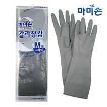 마미손 고무장갑 칼라 그레이 중형 1개, 그린, 중(M)