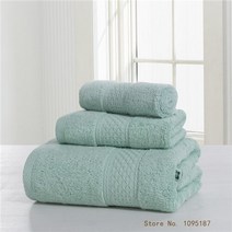수건 세트- Bathtowel Washtowel Handtowel 면 100% 테리 천 3피스 목욕 타올 handtowel cerchief gift towl sets, [01] See below for size descri, [07] olive green