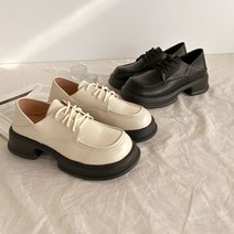 둥근코 옥스퍼드 유니크 키높이 통굽 로퍼 5cm (먼스)
