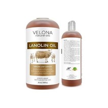 Lanolin Oil USP Grade By Velona 32 온스(1온스=약30g) Refined Cold 프레스드 Skin Hair Body