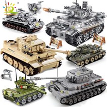 huiqibao 군사 독일 킹 타이거 탱크 모델 빌딩 블록 w, 러시아, 904pcs 상자 없음