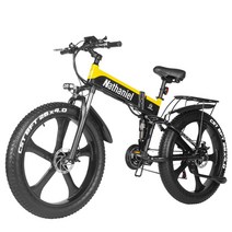 전기자전거 1000w 남자 26 접는 4.0 지방 타이어 ebike 48v 눈 전자, 협력사, 04 12.8Ah Yellow