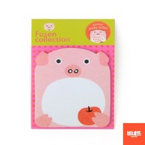 접착 메모지 포스티지 메모시트 코끼리 포스팃 굿즈 냉장고메모시트, 돼지, 기본
