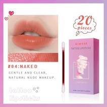 립글로즈 립틴트 면봉 틴트 립밤 착색 타투 립스틱20pcs 목화 면봉 립글로스 일회용 액체 립스틱 립 문신, 한개옵션1, 04 04