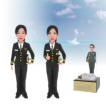 해군 여군 동정복 캐릭터타입 풀 패키지 구성 아바타피규어 군인피규어 전역패 감사패 기념패 정년 퇴직기념 승진 전출기념 근속기념, AP-781, 흰색명판, 전차