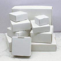 크라프트박스5Pcs 스퀘어 화이트/크래프트/블랙 포장 상자 웨딩 파티 부탁 용품 수제 비누 초콜릿 비행기, 02 white_02 5.5x5.5x2.5cm