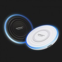 5V 무선충전패드 무드등 LED 마이크로 5핀 충전기 사용 크리스탈 가정용 여행용 무선 패드 퀵 급속, 화이트