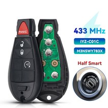 KEYYOU 크라이슬러 타운 컨트리 지프 그랜드 체로키 닷지 캘리버 M3N5WY783X IYZC01C 433Mhz 원격 키 20082010 자동차 부품 호환, 01 Model 1, Model 1
