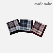 마리끌레르 아몬드체크 나염 손수건/ 44 x 44 (cm)