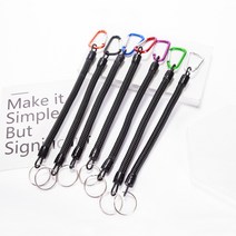 oortor 분실방지 스프링줄 다용도 도난방지 고리 끈 로프 카라비너 26cm 5종세트, 랜덤발송 x 10세트(50개)