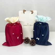 왓츠비 국산 천연 아카시아 밤꿀 허니스틱 50포 명절 보자기 선물 답례품, 적색