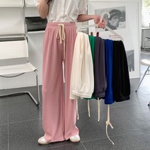 이고우픽 여자 와이드 밴딩 주름 팬츠 플리츠 바지