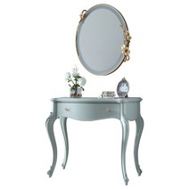미니화장대 유럽 스타일 드레싱 테이블 소형 침실 단단한 나무 금속 프레임 거울, 03 Wall mounted mirror