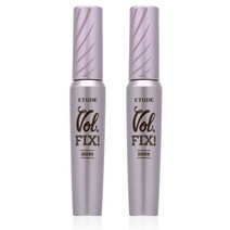 에뛰드하우스 래쉬 펌 볼륨 픽스 마스카라 NEW (8g), 브라운, 2개