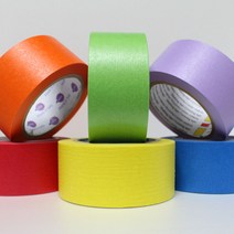 유로셀 마스킹테이프 - 25mm x 40M / 종이테이프/제본/프라모델/ 모자이크/미술재료, 770V 퍼플: 25mm X40M