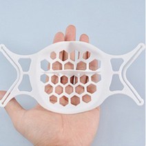 1+1 제로쓰리 숨쉬기 편한 실리콘 마스크 가드 노키스 캐디 운동할때 입마개 이너 퍼프 틀 숨쉬는 플라스틱 뾰루지 프레임 안쪽 산소뻥 브라켓 대형 중형, 화이트+블랙