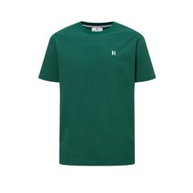 [LF] 헤지스레이디스 21SS 헤지스레이디스 HSTS1B327E3 그린 로고자수 린넨혼방 반팔티셔츠
