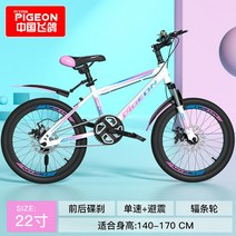 초등학생자전거 어린이 입문용 변속 MTB 산악 자전거, 다른, 단속 환상적인 핑크 22인치 듀얼 접시