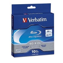 Verbatim BD-R DL 50GB 6X Blu-ray 디스크 10팩, 10pk Spindle Box_BD-R DL 50GB