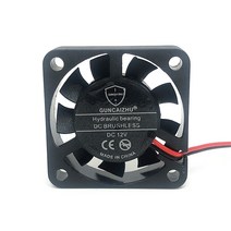커스텀수냉 pc 쿨러 게이밍 12V 24V 40mm 40 cm 40x40x10mm 3D 프린터 그래픽 카드 냉각 팬 2 개/몫 유체, 03 12V_02 Oil bearing 3pin
