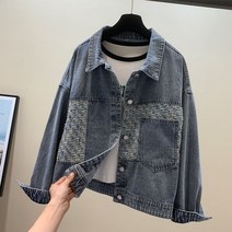 여자 청자켓 봄 가을 오버핏 언발 데님 자켓 상의 22년 women denim jacket JX0964