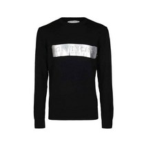 지방시 BM90EG4Y5D 008 라텍스 로고 크루넥 니트 블랙실버 남성 니트 TR BM90EG4Y5D 00800