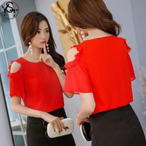 KORELAN_ 용 슬림핏 썸머 빅사이즈셔츠 캐주얼 시폰셔츠