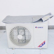 에어컨 야외 옥상 실외기 1 2 중 쿨링 커버 보호 안전 가리개 열 내화성 자외선덮 태양 과열 스크린 차단 막 빗물 소음 방지 덮개 지붕 그늘, 은박 2중 방수 + 방음 패드