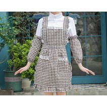 순면 귀여운앞치마 공주풍 패션 코튼앞치마 예쁜 가벼운 어린이집선생님 바리스타 꽃집 프릴방수 주방용, 커피 색