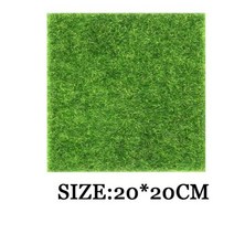 인조잔디 잔디 매트 녹색 초원 이끼 카펫 마이크로 풍경 홈 바닥 수족관 웨딩 장식, 1pc+20cm x 20cm