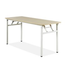 접이식 테이블 사무용 연수용 컴퓨터 책상, 1200x450_퓨어비치(YWD6024-WH)