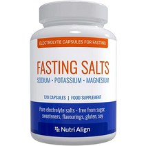 금식 소금 캡슐 나트륨 칼륨 마그네슘. Nutri-Align 단식 전해질 범위의 필수 보조제. 정크 필러 설탕 감미료가 전혀 없습니다. 120 캡슐.