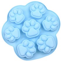 1PC 동물 만화 개 발자국 고양이 발 실리콘 곰 무스 초콜릿 푸딩 젤리 비누 금형 석고 주방 액세서리, [01] BL