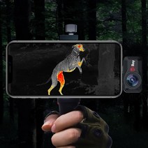 infiray 공식 t3 단안 열화상 카메라 적외선 이미저 night vision for phone android type c with handle holder, 홀더가 있는 블랙 t3